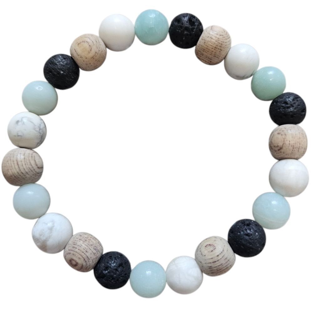 Reiki Bivei Natural Gem Healing Crystals 8mm Stretch Braclets, lot of 5. NEW! - Picture 2 of 6